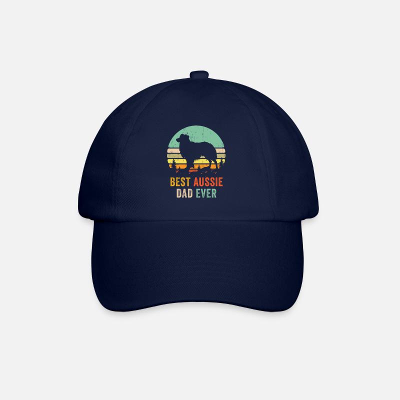 Chemise Australian Shepherd Papa Best Dad Ever - Ret - Casquette classique - bleu/bleu