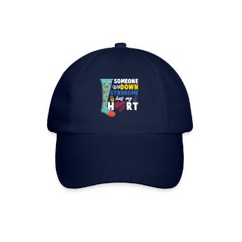 Down Syndrom Socke Herz Liebe Geschenk - Baseballkappe - Blau/Blau - Vorne