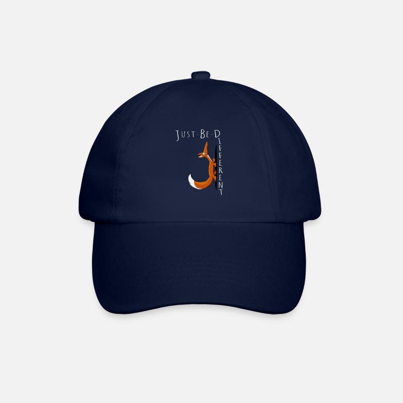 Just Be Different Sei Anders Selbstbewußter Fuchs - Baseballkappe - Blau/Blau