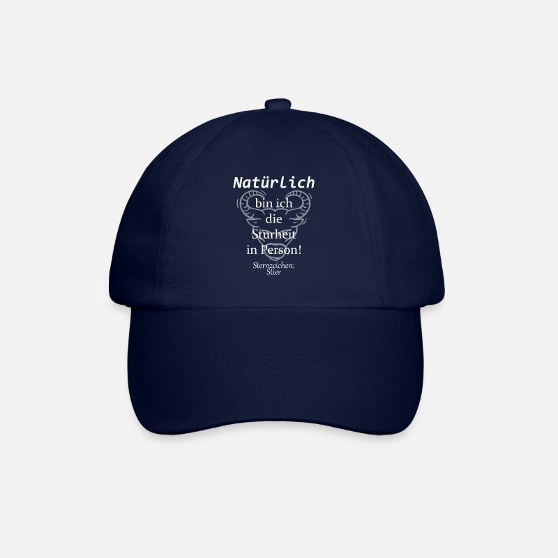 Sternzeichen Stier Horsokop Lustig Geschenk - Baseballkappe - Blau/Blau