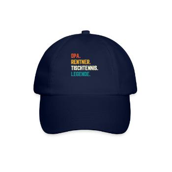 Opa Rentner Tischtennis Legende Männer Herren - Baseballkappe - Blau/Blau - Vorne