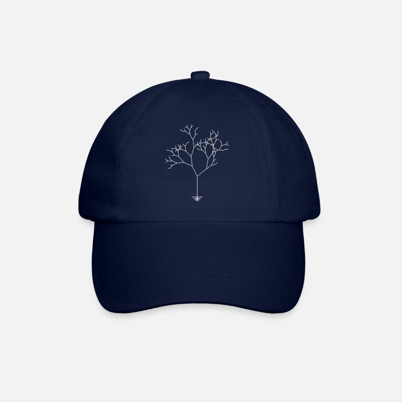Baum Abstrakt Minimalismus - Baseballkappe - Blau/Blau
