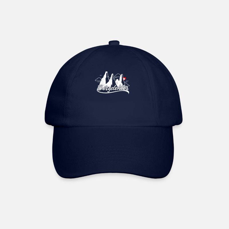 BergDoktor Alm Wandern Berg Berge Geschenk - Baseballkappe - Blau/Blau