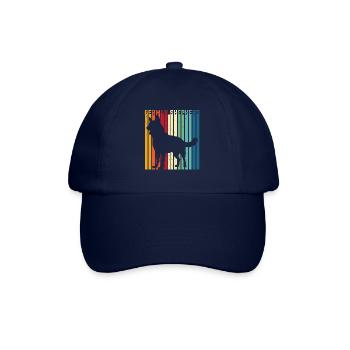 Deutscher Schäferhund Shirt Retro Deutscher Schäferhund T Shir - Baseballkappe - Blau/Blau - Vorne