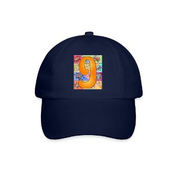 9 Years 9th Birthday 9th Birthday Comic Style - Baseball Cap - blue/blue - Front