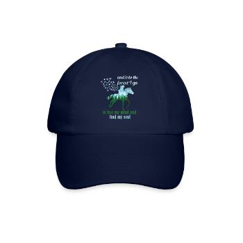Pferde im Wald - Baseballkappe - Blau/Blau - Vorne