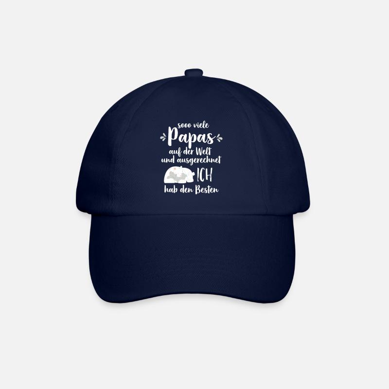 So viele Papas auf der Welt Vatertag Geschenk - Baseballkappe - Blau/Blau