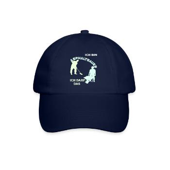 Ich bin Asphaltbauer, ich darf das! - Baseballkappe - Blau/Blau - Vorne