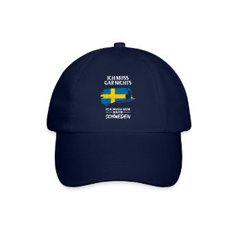 Schweden Flagge Tshirt - Baseballkappe - Blau/Blau - Vorne