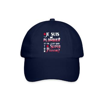 Je suis plombier Tee shirt plombier cadeau drôles - Casquette classique - bleu/bleu - Devant