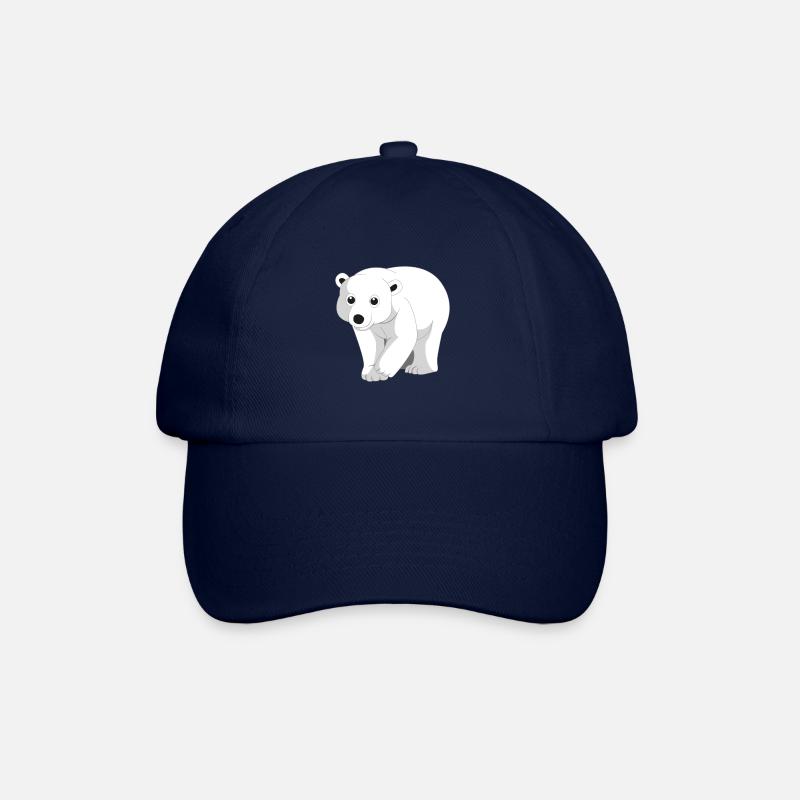 Eisbär Bär Polarbär Nordpol Arktis Tiermotiv Comic - Baseballkappe - Blau/Blau