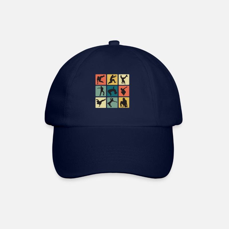 Vintage Breakdance Moves B-Boy Breakdancer - Baseballkappe - Blau/Blau