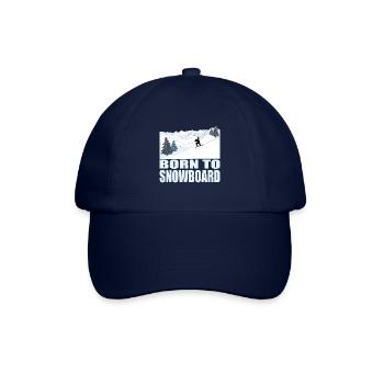 Born to Snowboard - Wintersport - Baseballkappe - Blau/Blau - Vorne