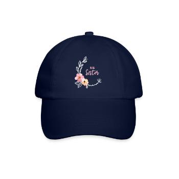 Flower Vine Big Sister - Baseball Cap - blue/blue - Front