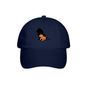 Niedlicher Löwe Schatten Tier Kinder Geschenk - Baseballkappe - Blau/Blau - Vorne