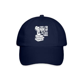 Buchliebhaber Pfeifenraucher Tabakliteratur - Baseballkappe - Blau/Blau - Vorne