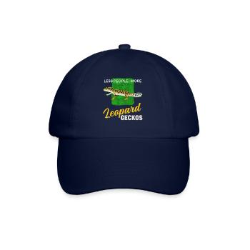 Reptilienliebhaber Weniger Menschen Mehr Leopard Geckos - Baseballkappe - Blau/Blau - Vorne