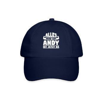 Alles wird gut Andy ist jetzt da - Baseballkappe - Blau/Blau - Vorne
