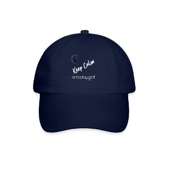 Keep Calm and Play Golf - Golfspieler Geschenk - Baseballkappe - Blau/Blau - Vorne