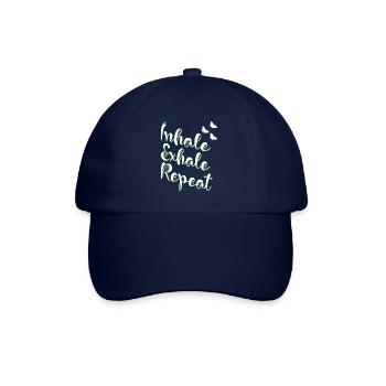 Inhale Exhale repeat yoga meditation - Baseball Cap - blue/blue - Front