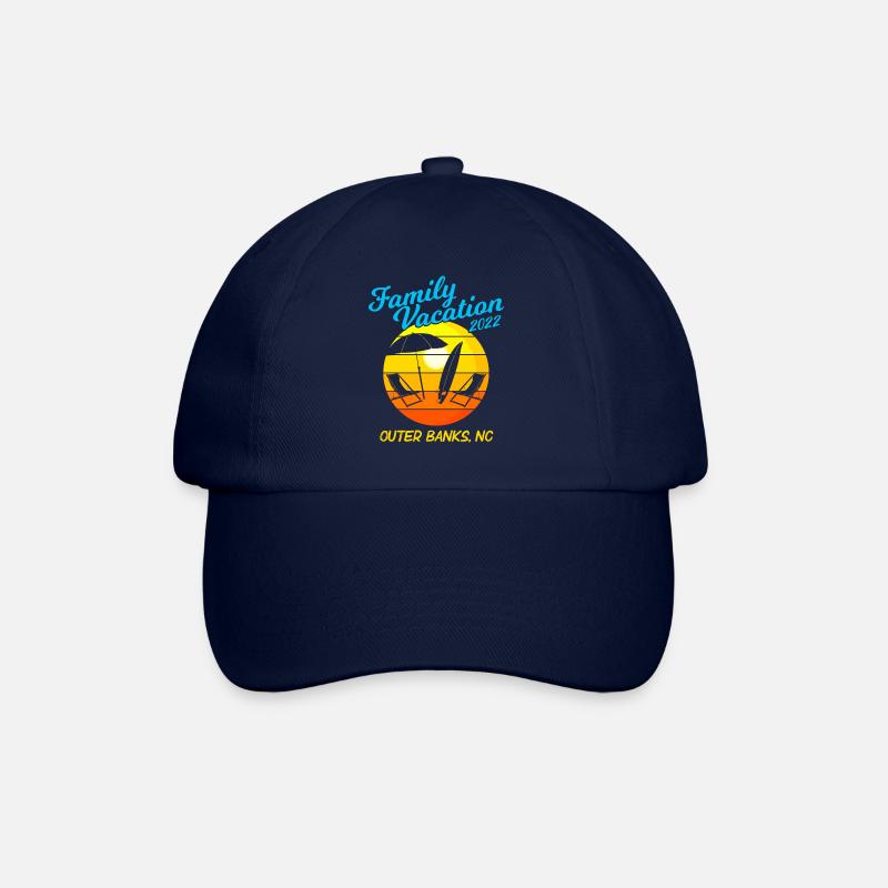 North Carolina Beach Familienurlaub 2022 Outer - Baseballkappe - Blau/Blau