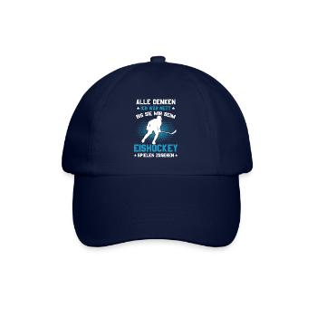Eishockeyschläger Puck Eis Sport Eishockey - Baseballkappe - Blau/Blau - Vorne