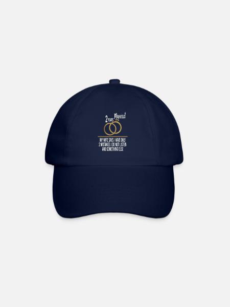 2.Jahr verheiratet nur 2 Fehler 2. Hochzeitstag - Baseballkappe - Blau/Blau
