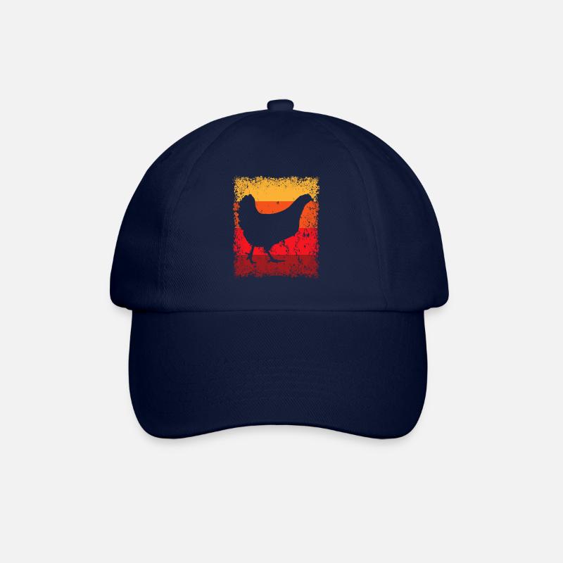 Huhn Hühner Bauernhof Landwirtschaft - Baseballkappe - Blau/Blau