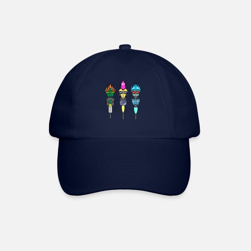 Joueur de fléchettes Fléchettes Flèches Punk Cheveux Fléchettes Fléchettes - Casquette classique - bleu/bleu