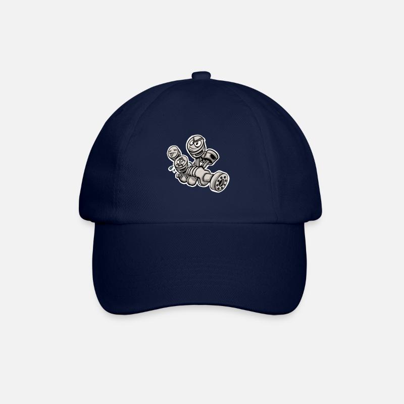 Arbeitsmotor Kolben Kfz-Mechaniker - Baseballkappe - Blau/Blau