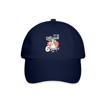 6. Geburtstag Dabbendes Einhorn Kindergeburtstag - Baseballkappe - Blau/Blau - Vorne