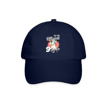 9. Geburtstag Dabbendes Einhorn Kindergeburtstag - Baseballkappe - Blau/Blau - Vorne