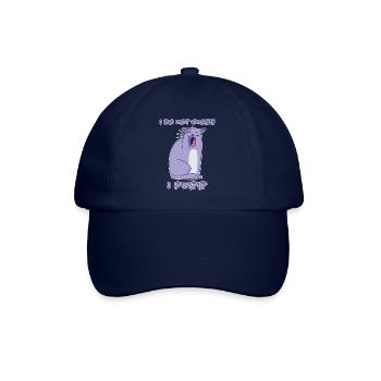 Purring Snoring Funny Saying Cat Gift - Baseball Cap - blue/blue - Front