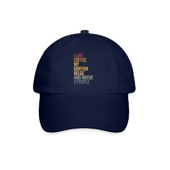I like coffee my griffon belge and maybe 3 people - Baseball Cap - blue/blue - Front