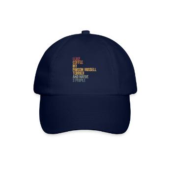 J’aime le café et mon Parson Russell terrier - Casquette classique - bleu/bleu - Devant