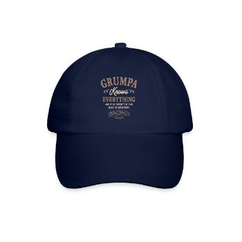 Mens Grumpa sait tout drôle Fête des pères - Casquette classique - bleu/bleu - Devant
