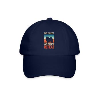 Eat sleep Wolfsspitz Repeat - Baseballkappe - Blau/Blau - Vorne