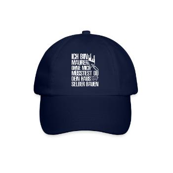 Maurer Lustige Sprüche - Baseballkappe - Blau/Blau - Vorne