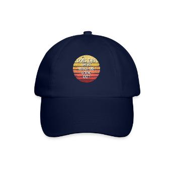Retro macht dieses Shirt mich fett aus - Baseballkappe - Blau/Blau - Vorne