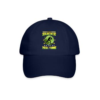 Work Sucks Go Play Paddle Tennis Gift - Baseball Cap - blue/blue - Front