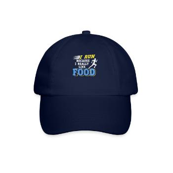 Je cours parce que j’aime beaucoup food Funny Runner - Casquette classique - bleu/bleu - Devant