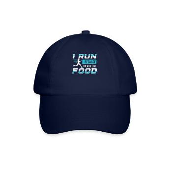 Je cours parce que j’aime beaucoup food Funny Runner - Casquette classique - bleu/bleu - Devant