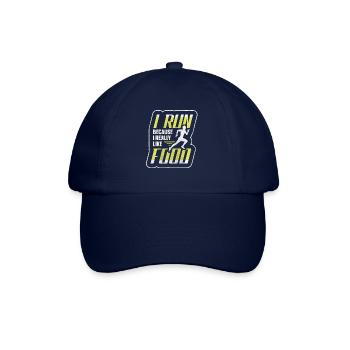 Je cours parce que j’aime beaucoup food Funny Runner - Casquette classique - bleu/bleu - Devant