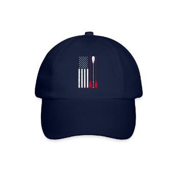 Funny Rowing Art US America Flag Coxswain Row Crew - Baseball Cap - blue/blue - Front