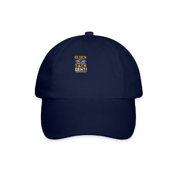 Glück ist wenn mir niemand auf den Sack geht - Baseballkappe - Blau/Blau - Vorne