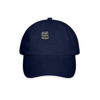 Beim Sticken wird alles zum Hörspiel Strickerin - Baseballkappe - Blau/Blau - Vorne