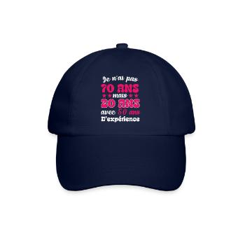 Je n'ai pas 70 ans cadeau humour anniversaire - Casquette classique - bleu/bleu - Devant