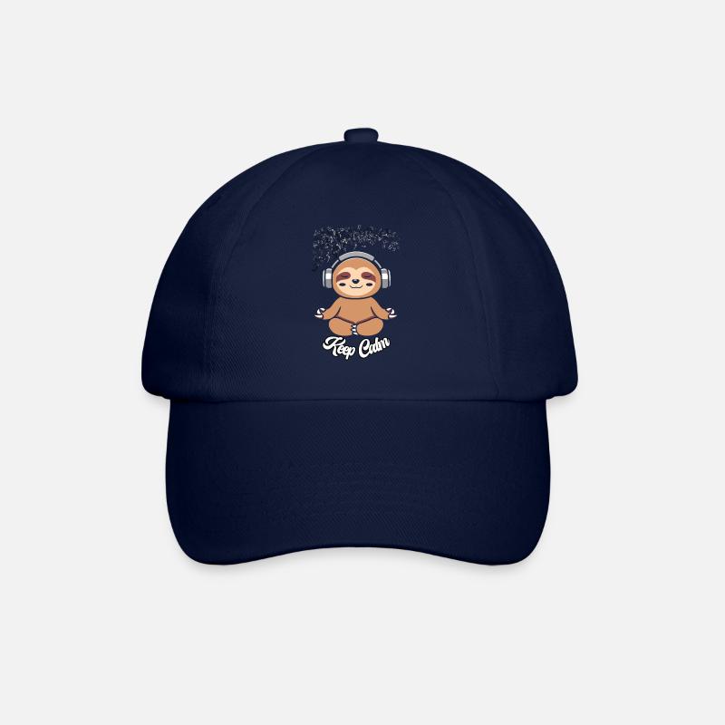 Chilled music sloth - Baseball Cap - blue/blue