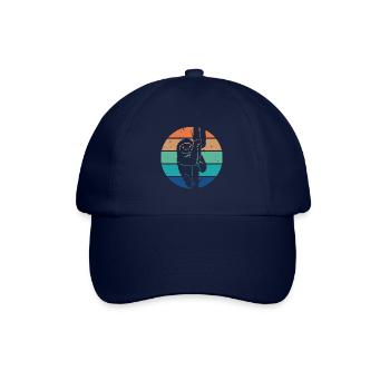 Süßes Retro Vintage Faultier - Baseballkappe - Blau/Blau - Vorne