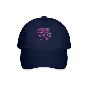 Japanische Kirschblüte Sakura - Baseballkappe - Blau/Blau - Vorne